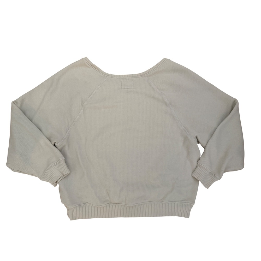 American Eagle Seriously Lived-In Sweatshirt Womens Medium Cream Raglan Pullover - Picture 6 of 6
